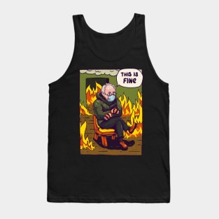 Bernie - This is Fine MEME Tank Top